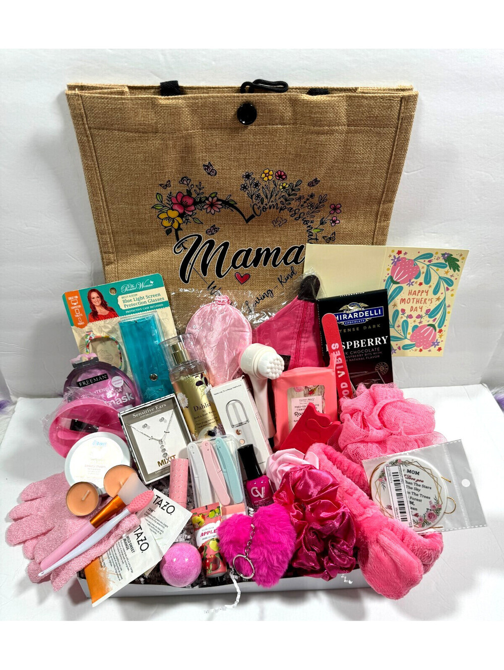 NewWithTags Mother's Day Gift Box Basket with Spa Essentials